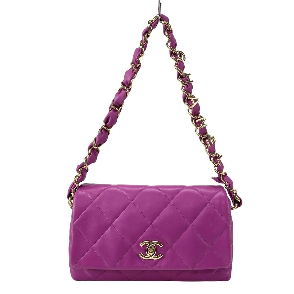 Chanel Single Flap Matelasse Shoulder Bag AS2300